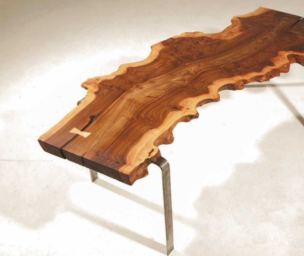 table orme massif - menuiserie sur-mesure, création